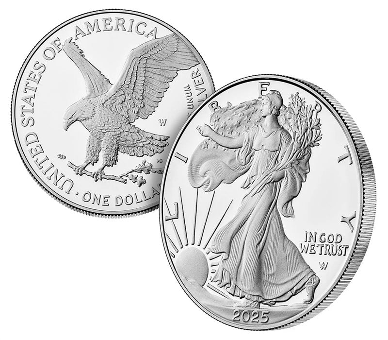 2025 (W) American Silver Eagle 1 oz Silver Coin MS-70 (First Day of Issue) $1 NGC MS70