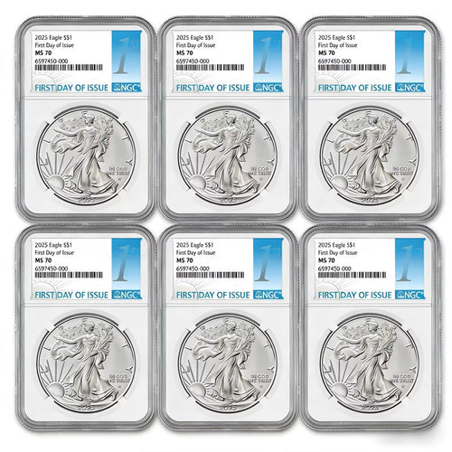 2025 (W) American Silver Eagle 1 oz Silver Coin MS-70 (First Day of Issue) $1 NGC MS70