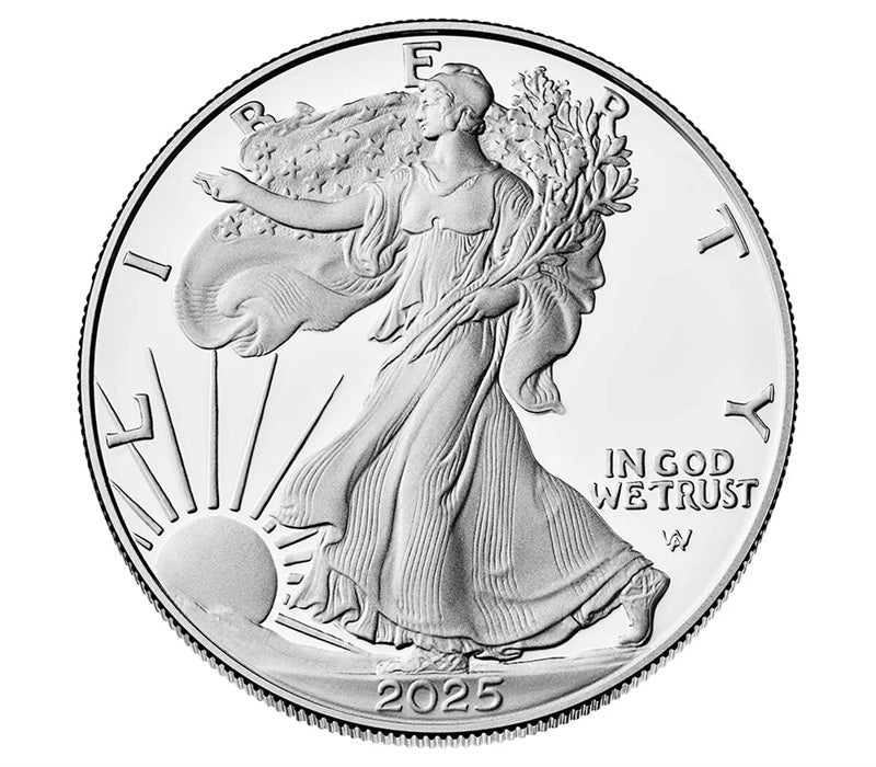 2025 (W) American Silver Eagle 1 oz Silver Coin MS-70 (First Day of Issue) $1 NGC MS70